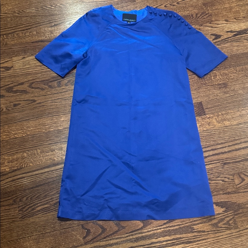 Cynthia Rowley 100% Silk Blue Mini Dress Size 6